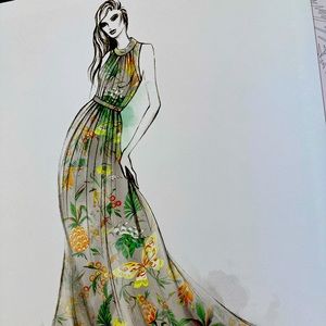 Beautiful dress in artful design!